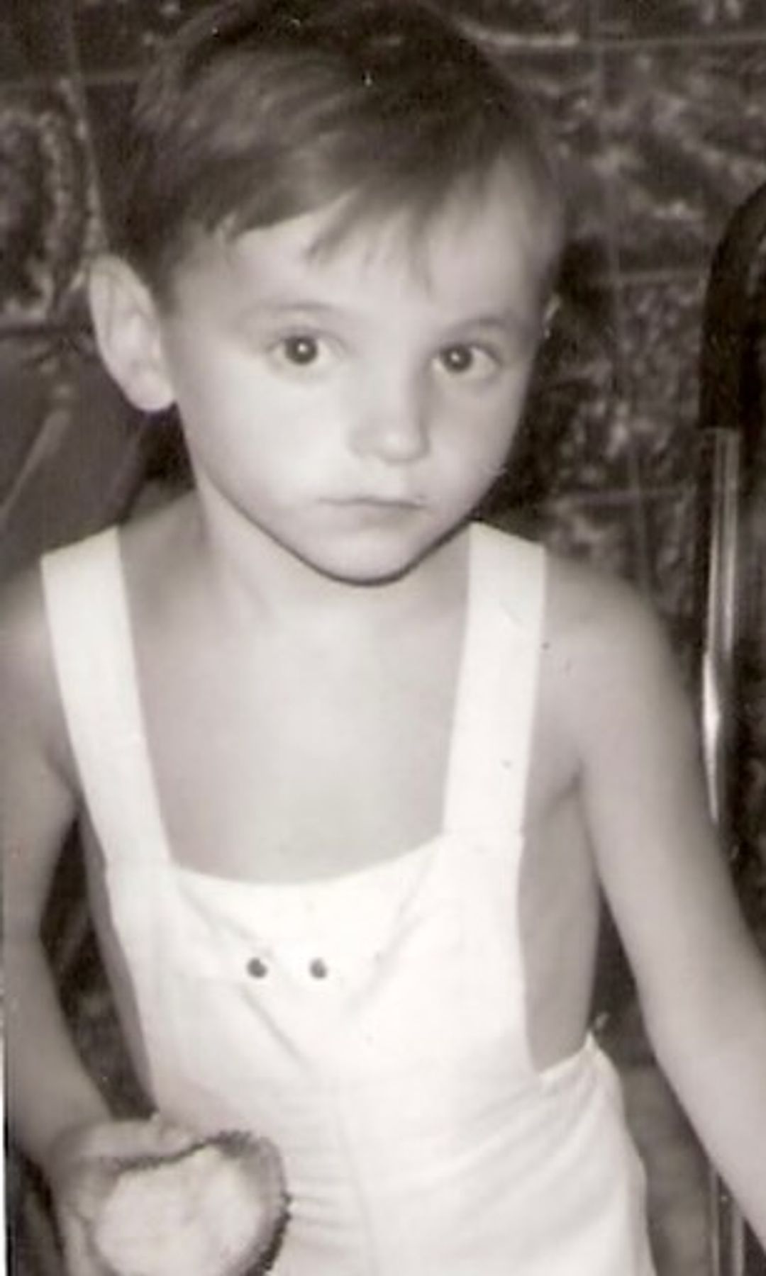 Fernando Tejero, de niño, cuando vivía en casa de sus tíos