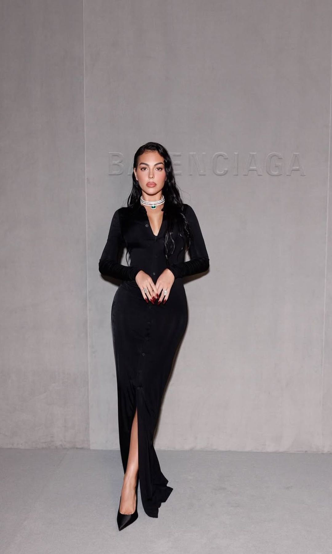 Georgina Rodríguez en el desfile de Balenciaga