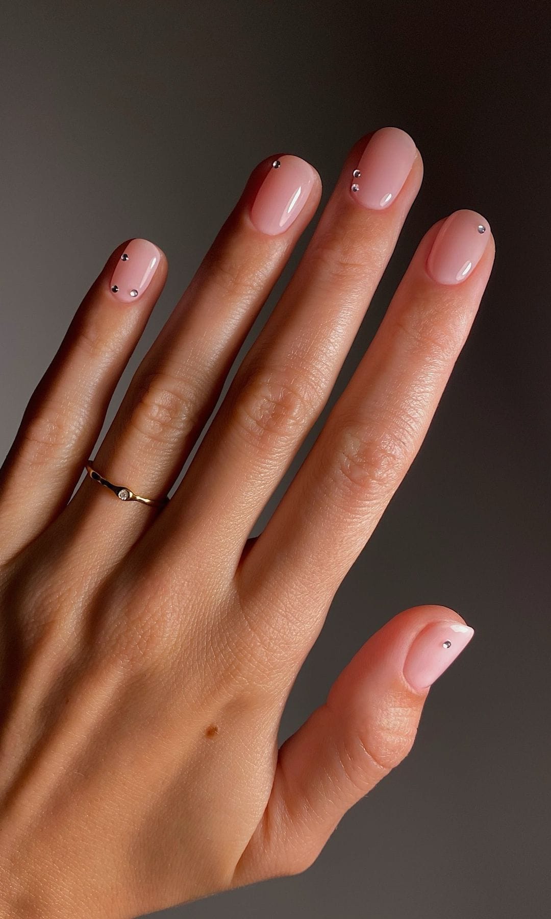 Manicura con brillos