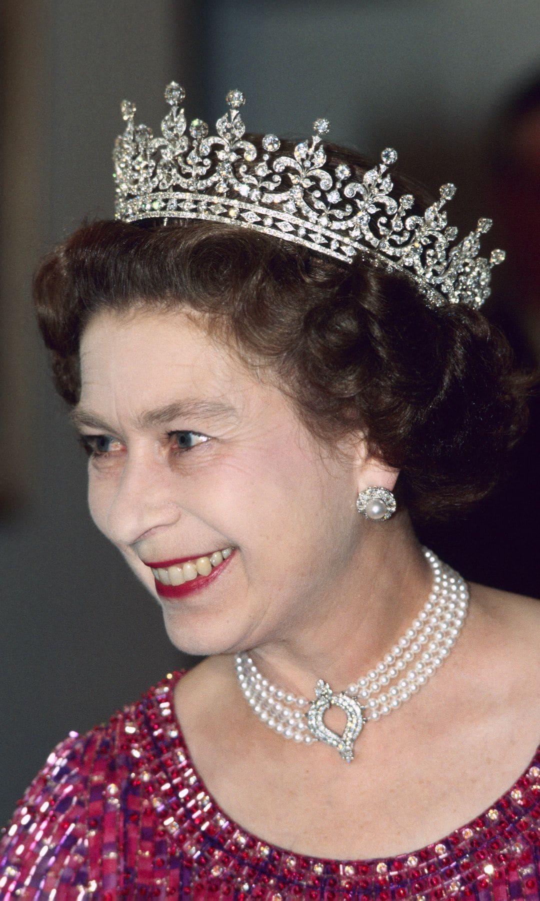 La reina Isabel II en Bangladesh, 1983. 