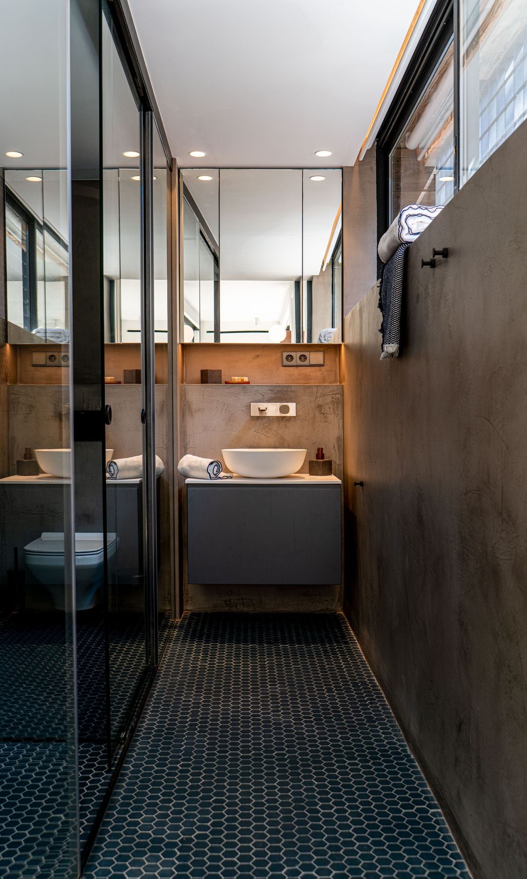 Baño compartimentado en cabinas