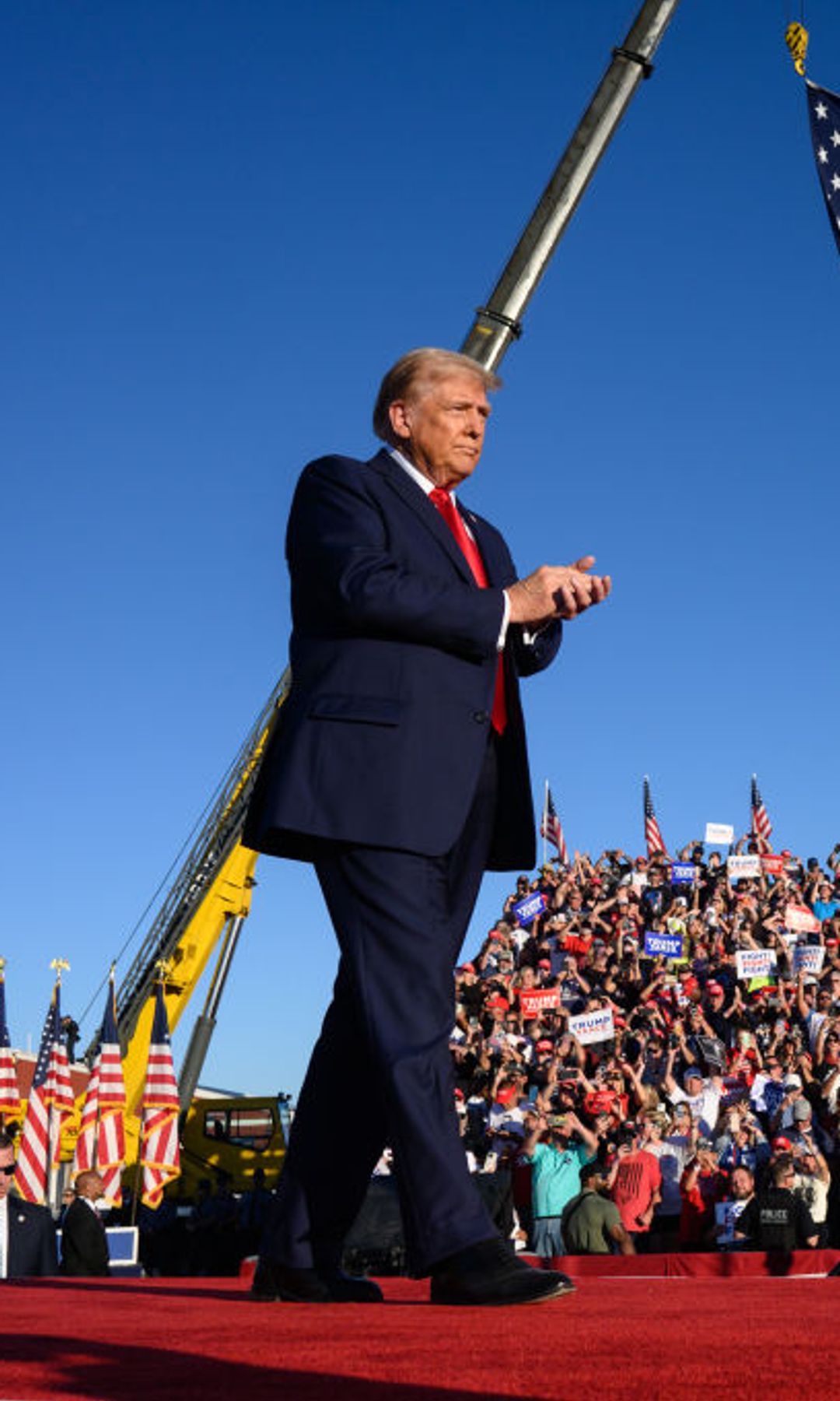 Donald Trump en Butler (Pensilvania), el mismo escenario donde en julio de 2024 sufrió un intento de asesinato