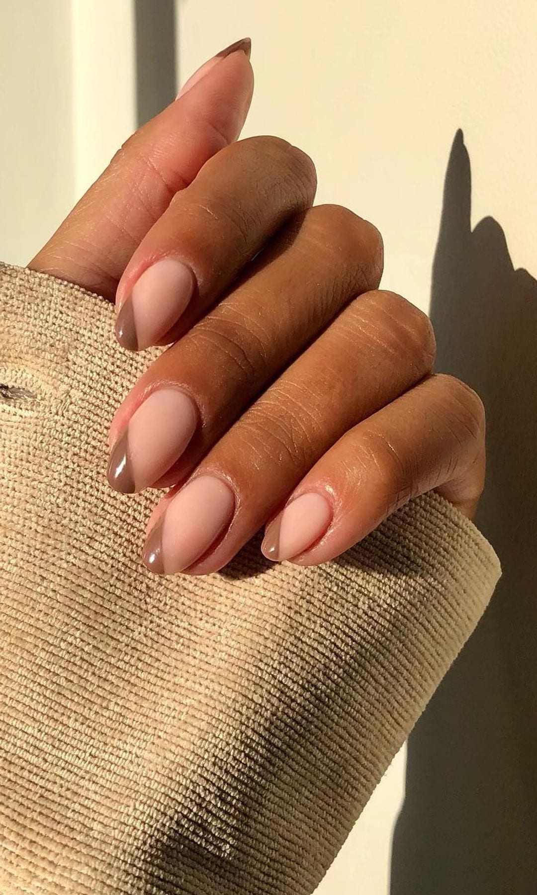 Manicura francesa en diagonal