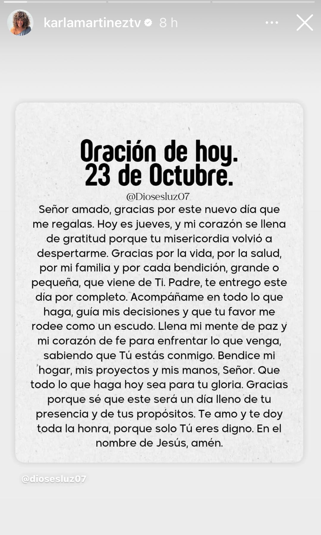 Karla Martínez compartió este post el día de hoy.