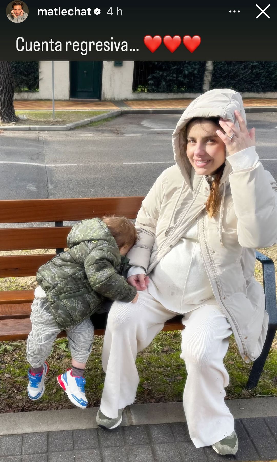 Michelle Renaud con su hijo Milo, quien dentro de poco se convertirá en hermano mayor. 