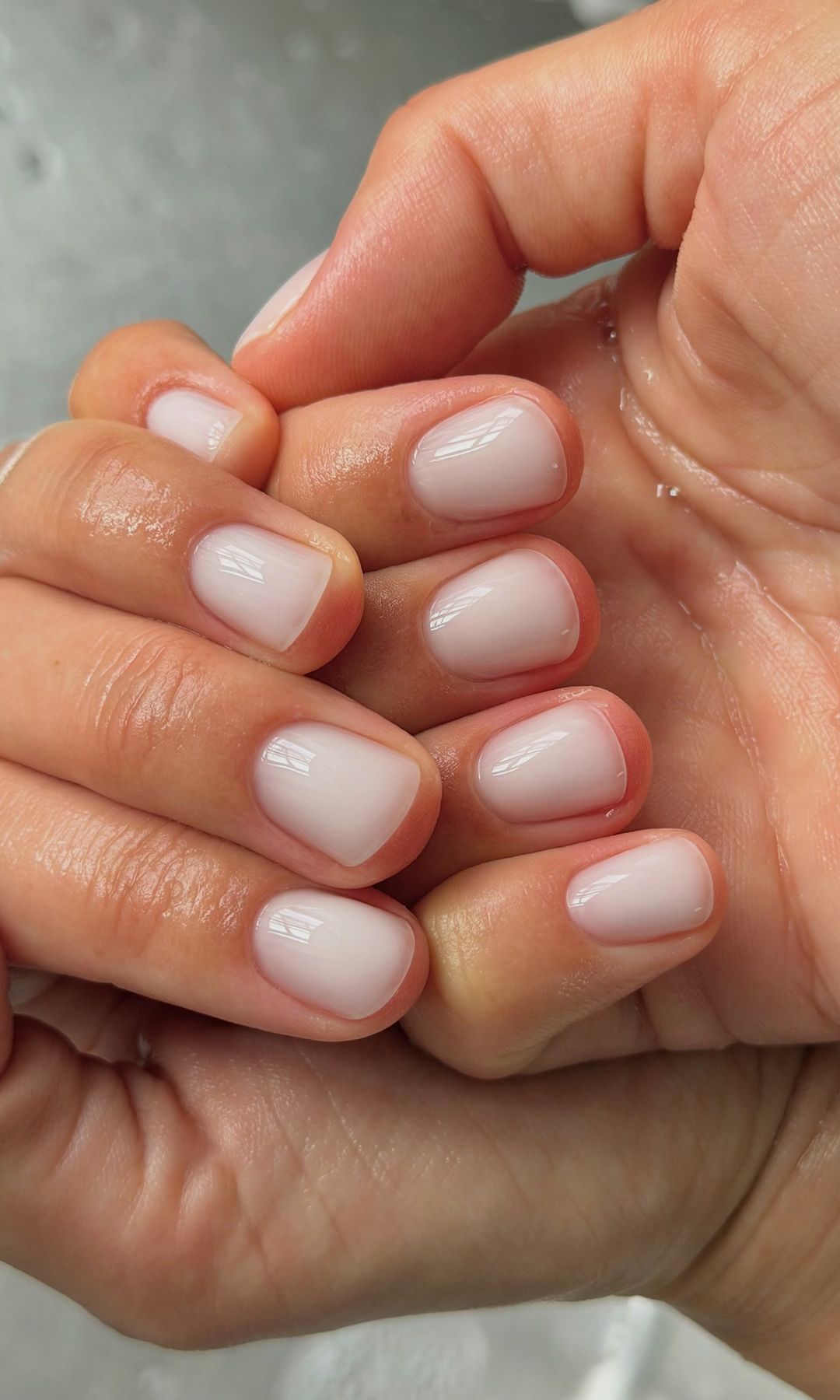 Manicura blanca acabado traslúcido 
