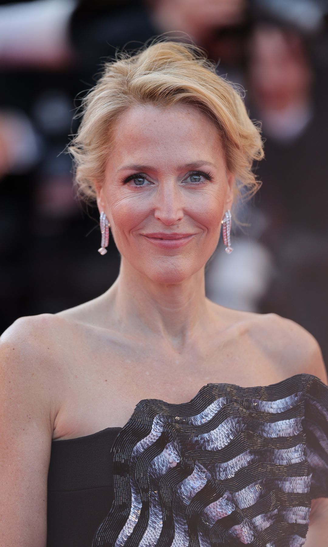 CANNES, FRANCE - MAY 22: Gillian Anderson attends the "Histoires De La Nuit" (The Birthday Party) screening during the 79th annual Cannes Film Festival at Palais des Festivals on May 22, 2026 in Cannes, France