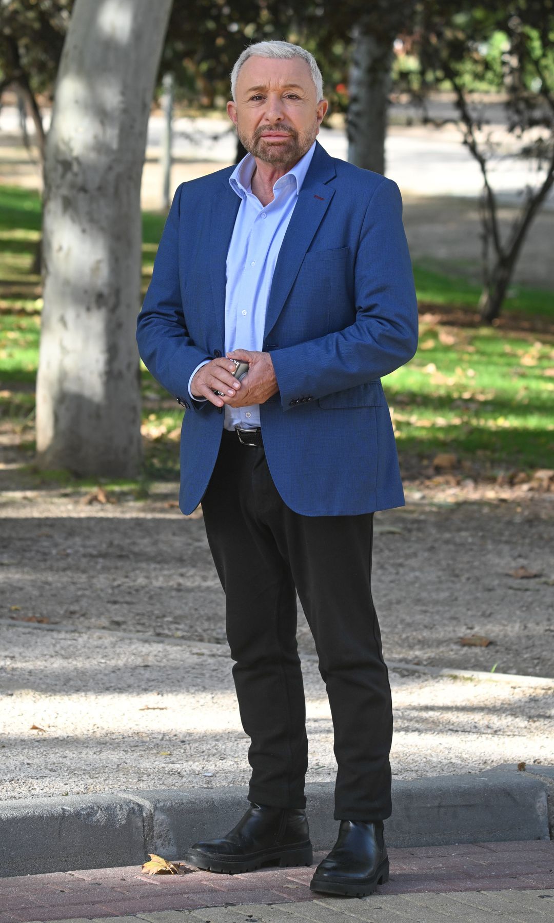José Manuel Parada en el tanatorio de Mayra Gómez Kemp