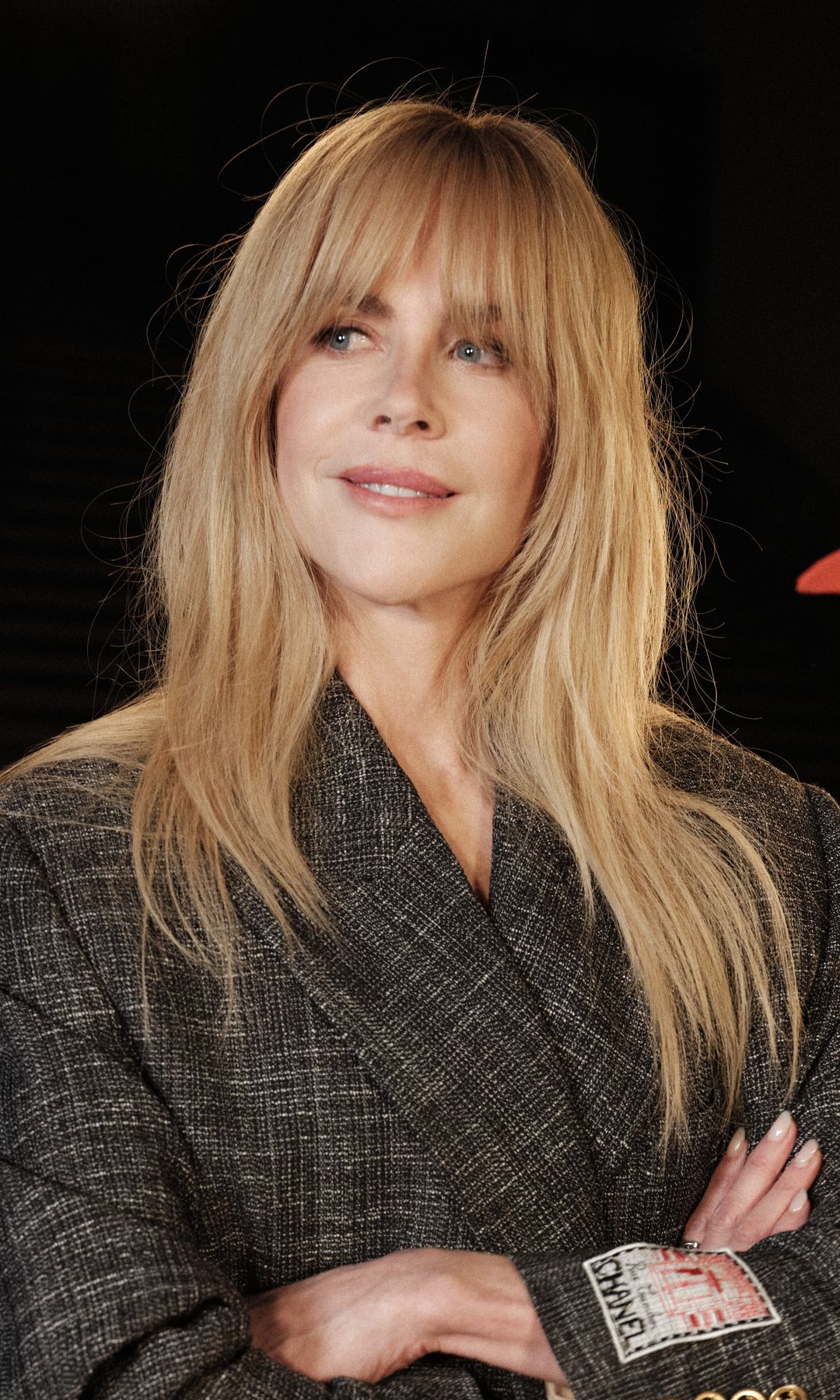  Nicole Kidman con cabello a capas y flequillo 'bardot'