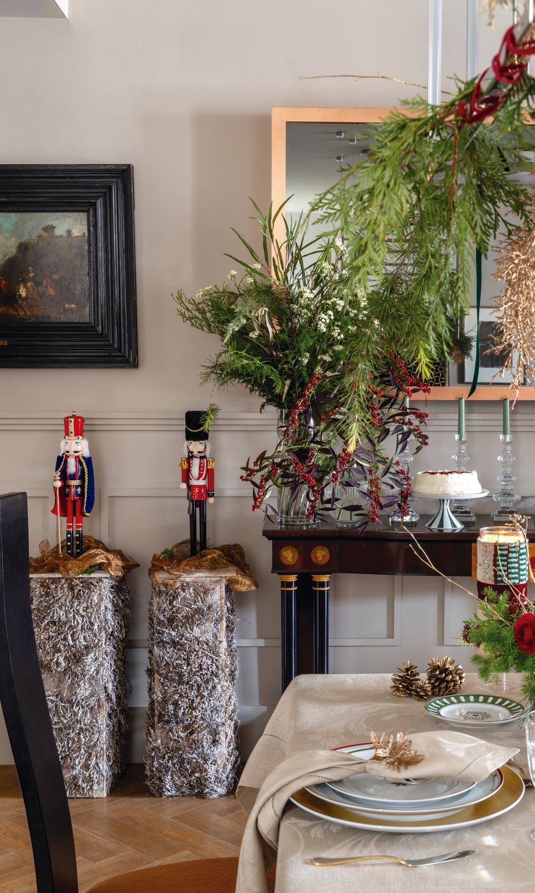 Rincón decorado de Navidad