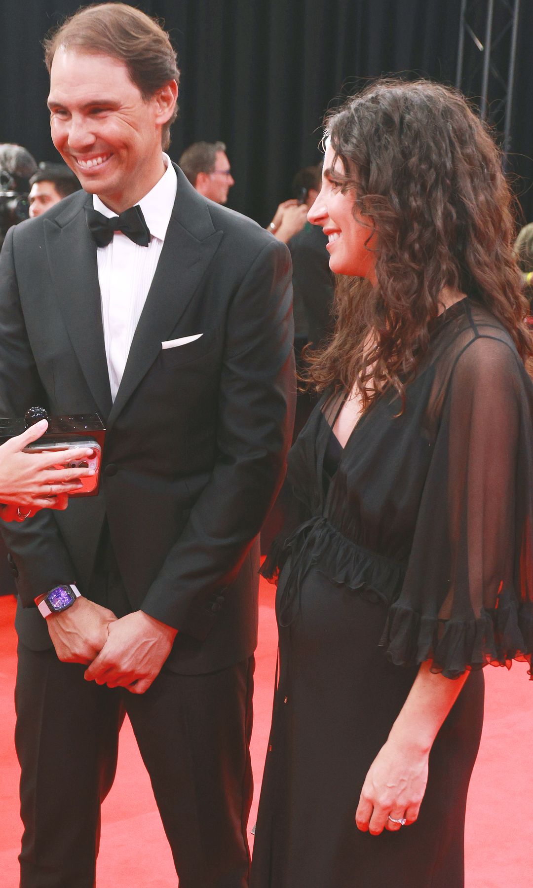 Rafa Nadal and Mery Perelló are seen at the Laureus World Sports Awards Madrid 2025 at Galería de Cristal on April 21, 2025 in Madrid, Spain. (Photo by Patricia J. Garcinuno/Getty Images for Laureus)