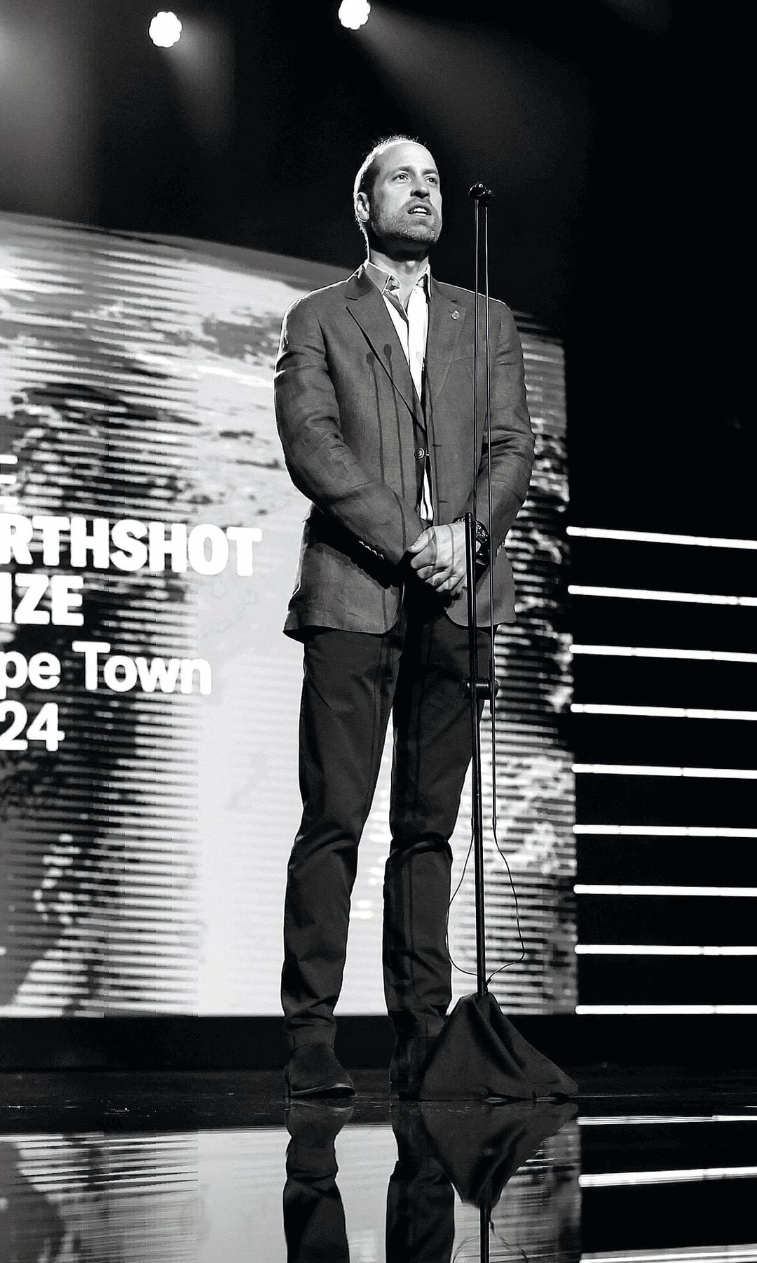 El príncipe Guillermo en la ceremonia del Premio Earthshot en Sudáfrica el año pasado