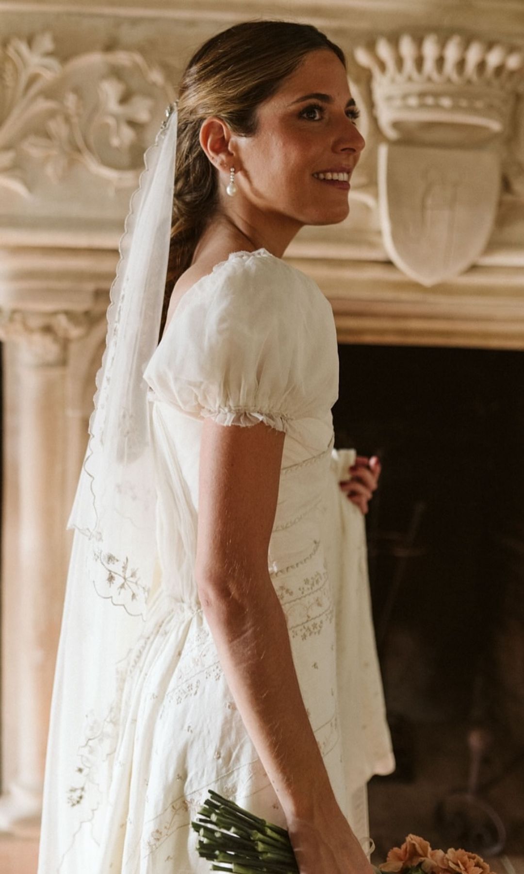 Velo de novia bordado alejandra valero