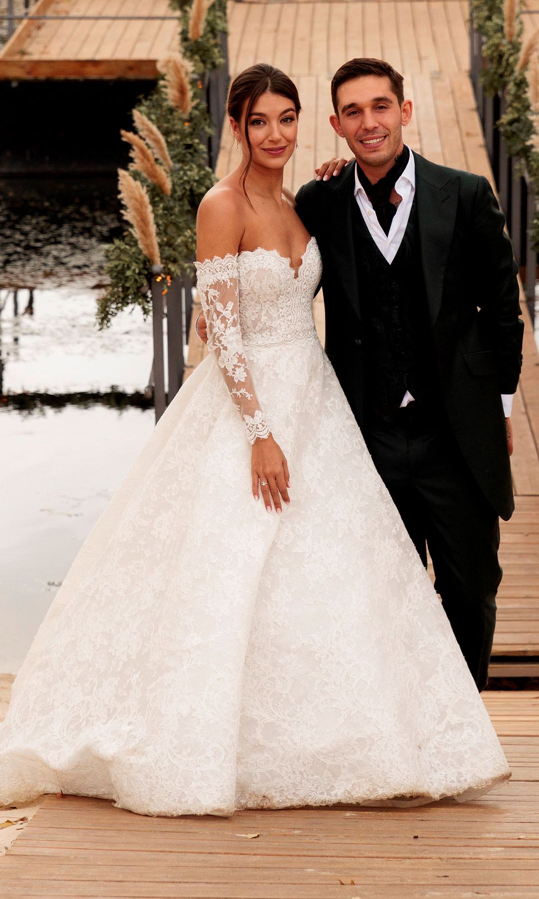 Ana Guerra y Víctor Elías el día de su boda