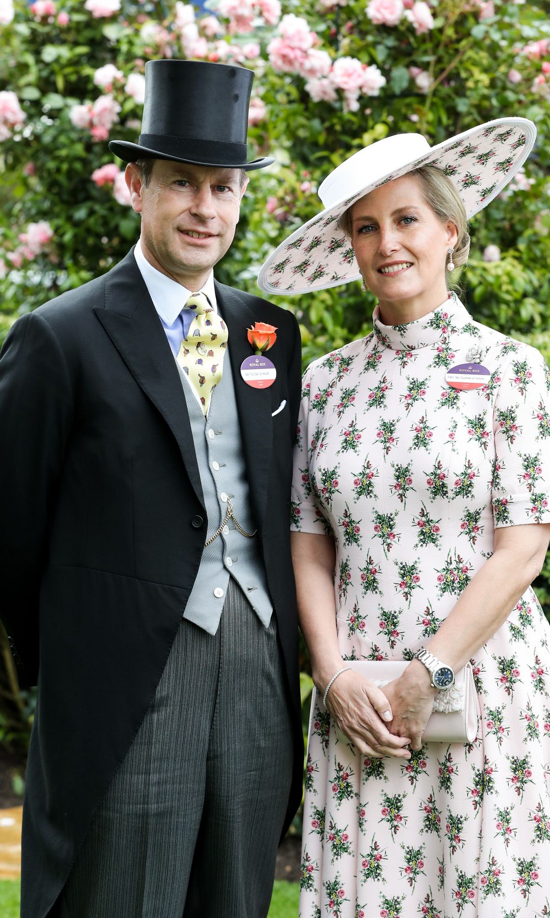 El príncipe Eduardo y la duquesa Sophie, entonces condes de Wessex, en Ascot en el año 2019