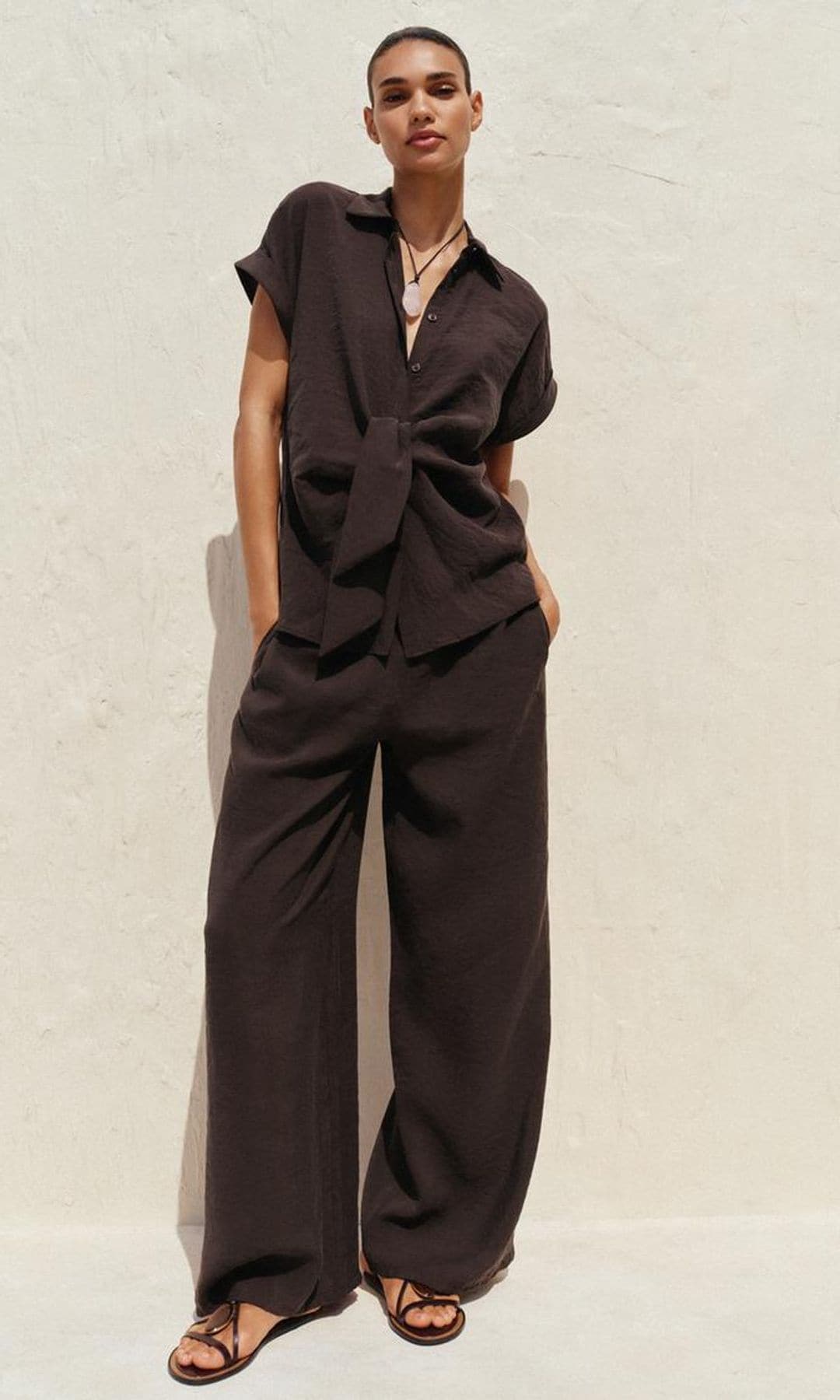 top con lazada marron