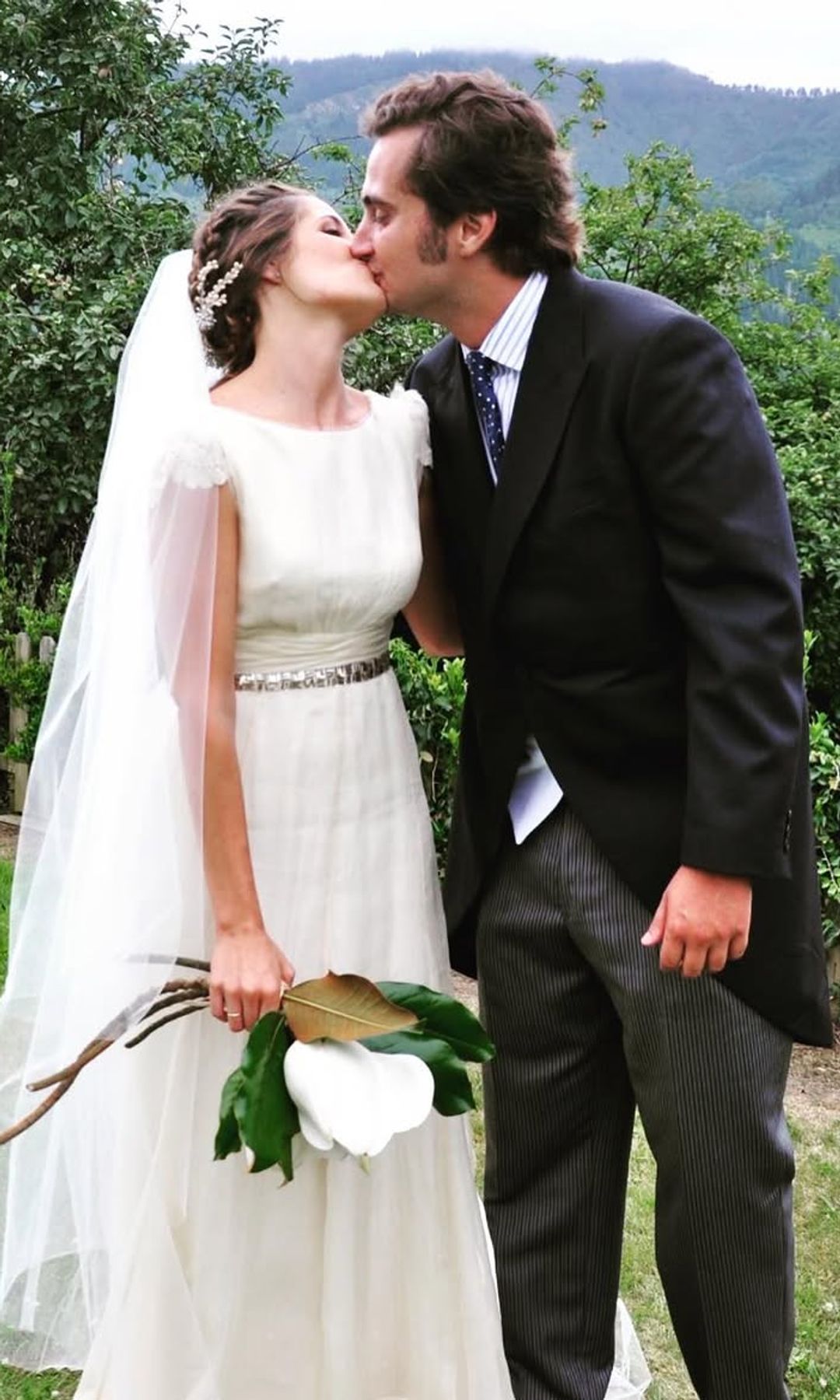 Iciar Aragón y Hugo Rodríguez Prada el día de su boda