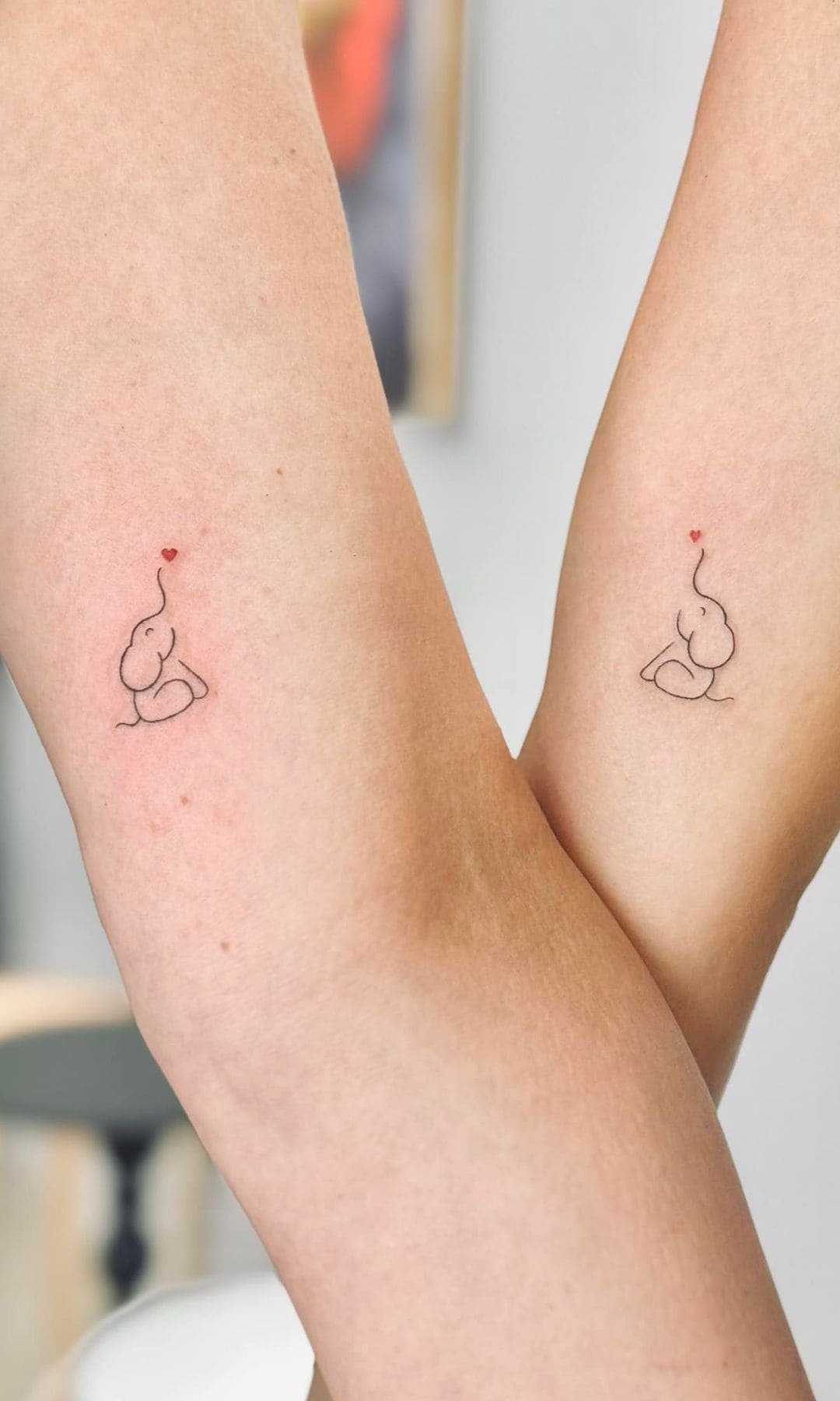Tatuaje para madre e hija de animales