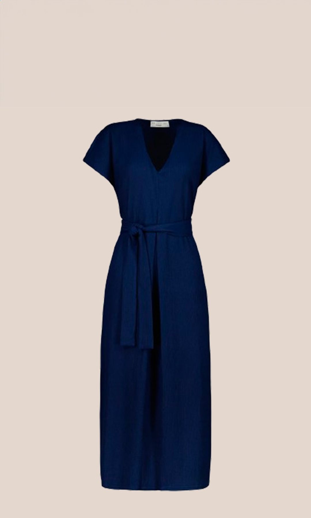Vestido azul marino cruzado El Corte Inglés