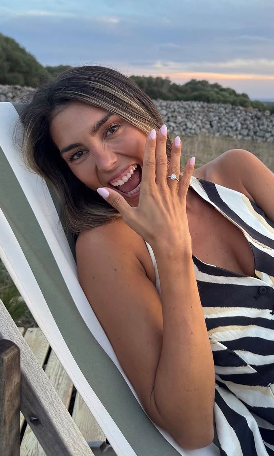 Una instantánea de la protagonista el mismo día que le propusieron matrimonio