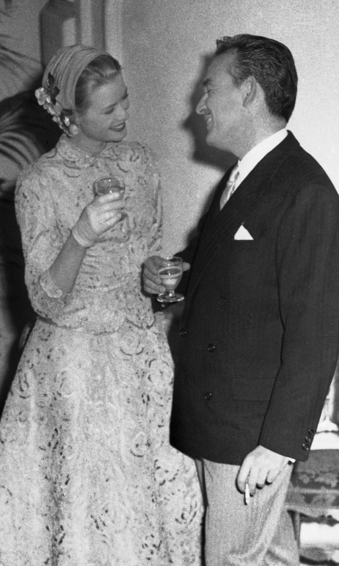 Grace Kelly Rainiero de Mónaco en su boda civil 1956