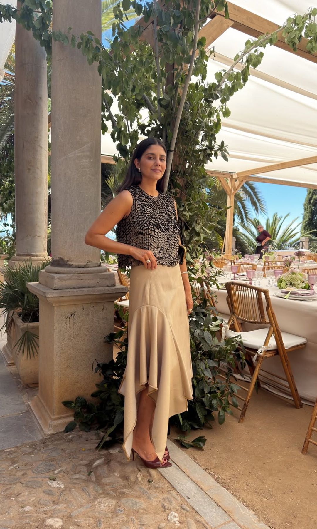 María García de Jaime en la boda de una amiga