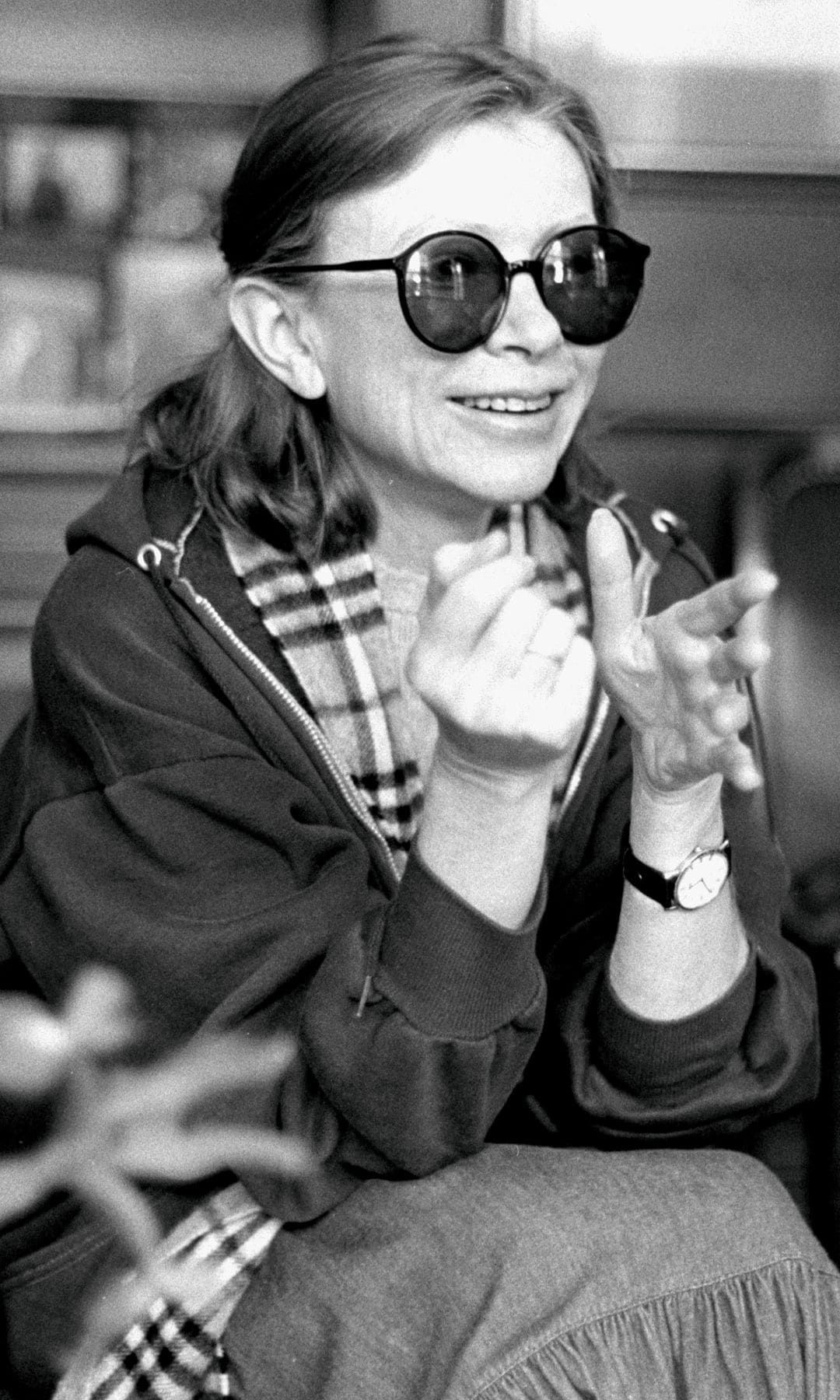 Joan Didion, en su casa