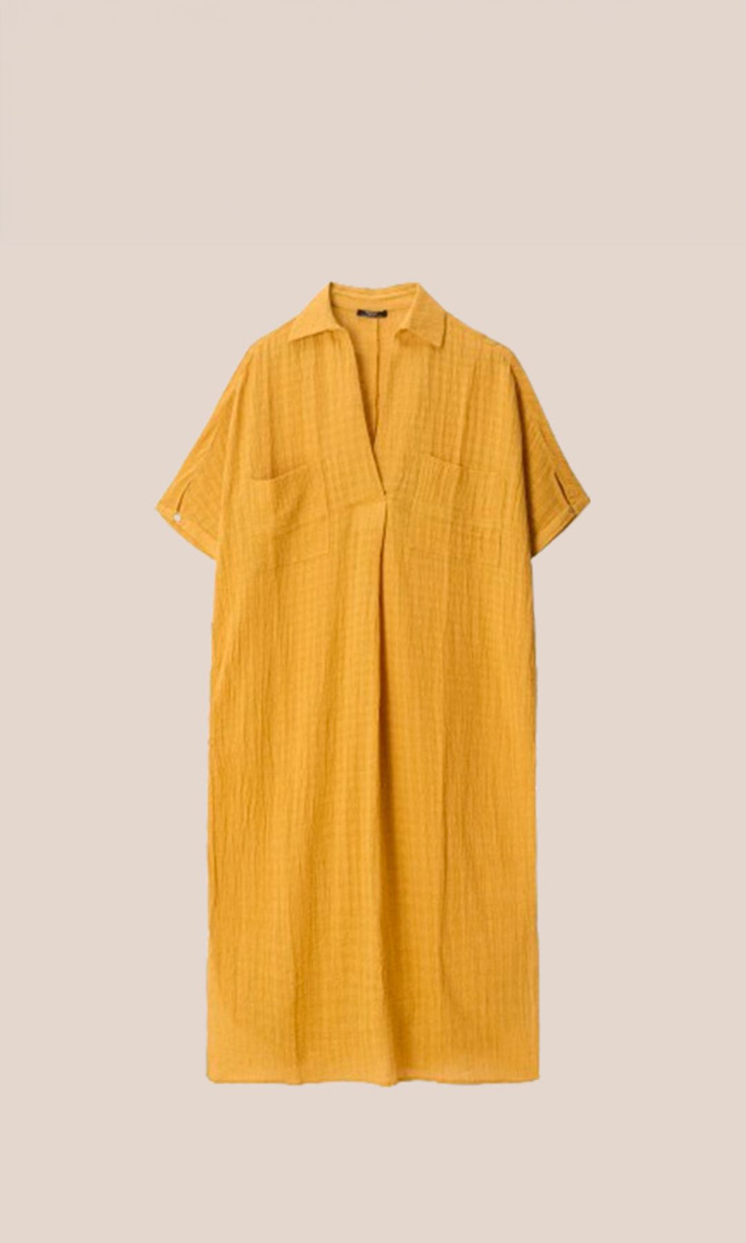 Vestido túnica en color amarillo