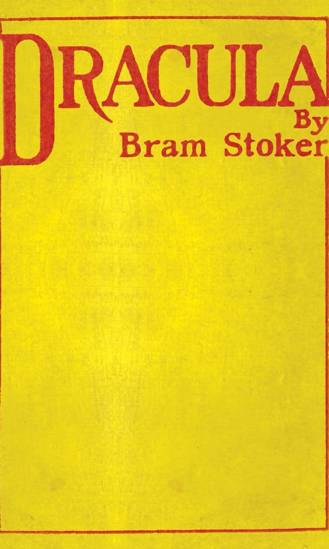 La portada original de "DRACULA"