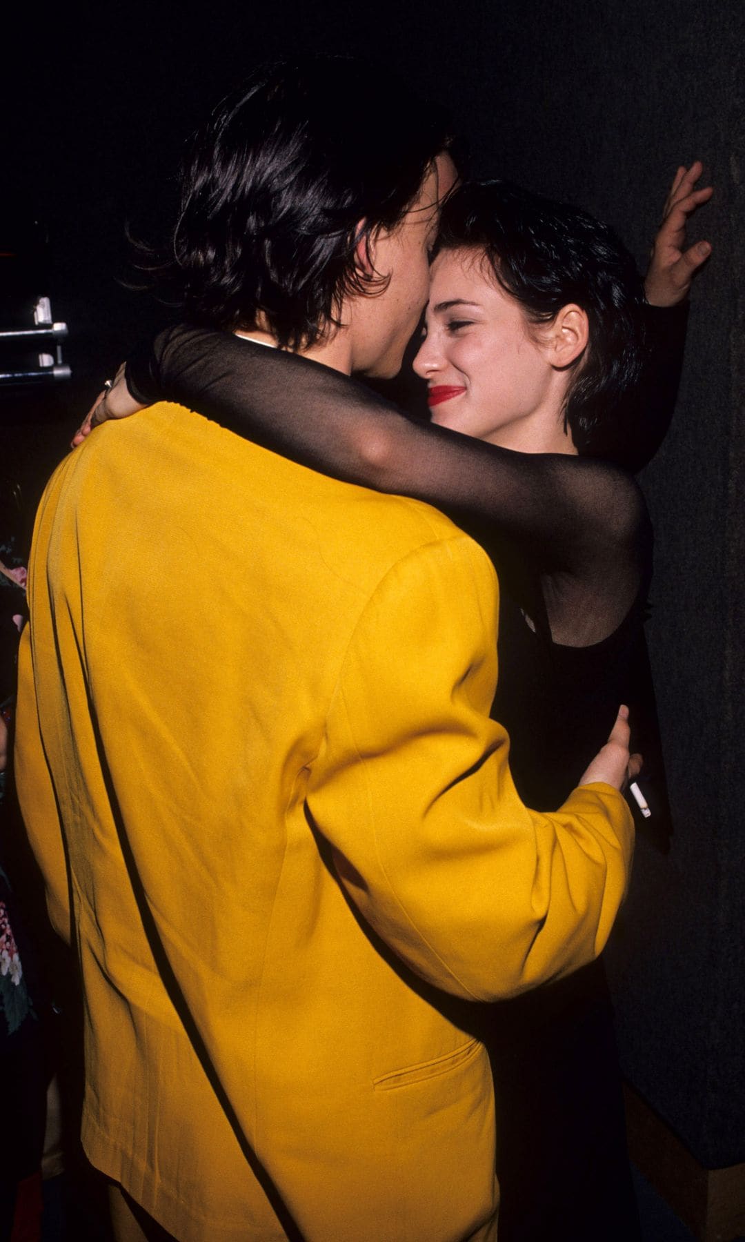 Johnny Depp y Winona Ryder durante el estreno de Cry-Baby en 1990