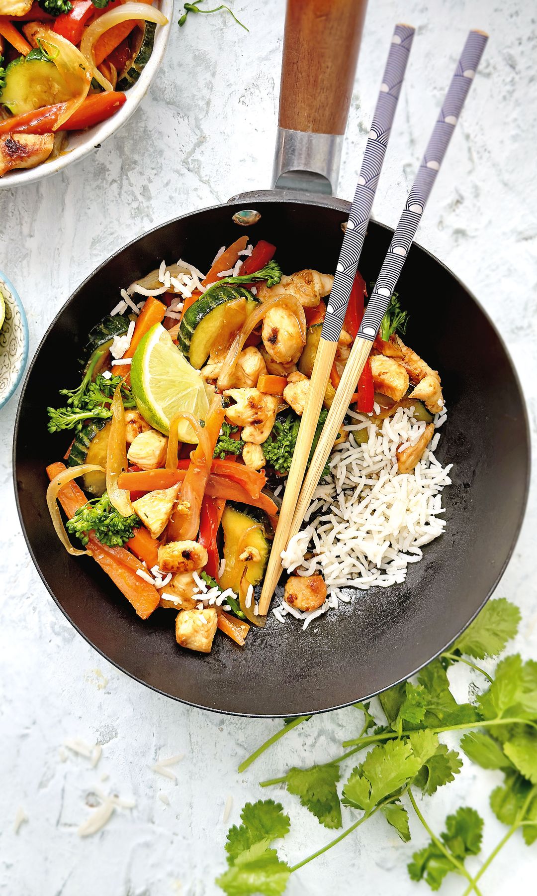 Salteado de pollo con vegetales