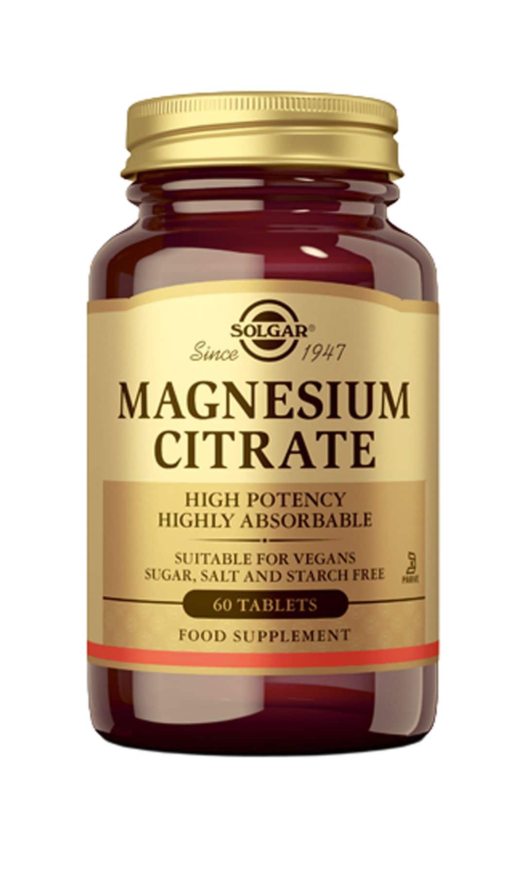 Magnesio Citrato, de Solgar (18,37 €)
