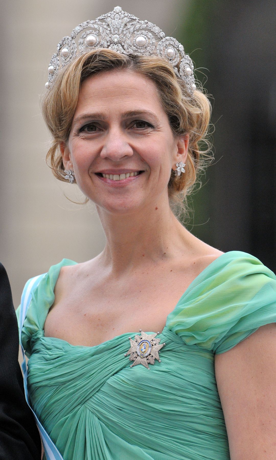 La infanta Christina con la tiara.