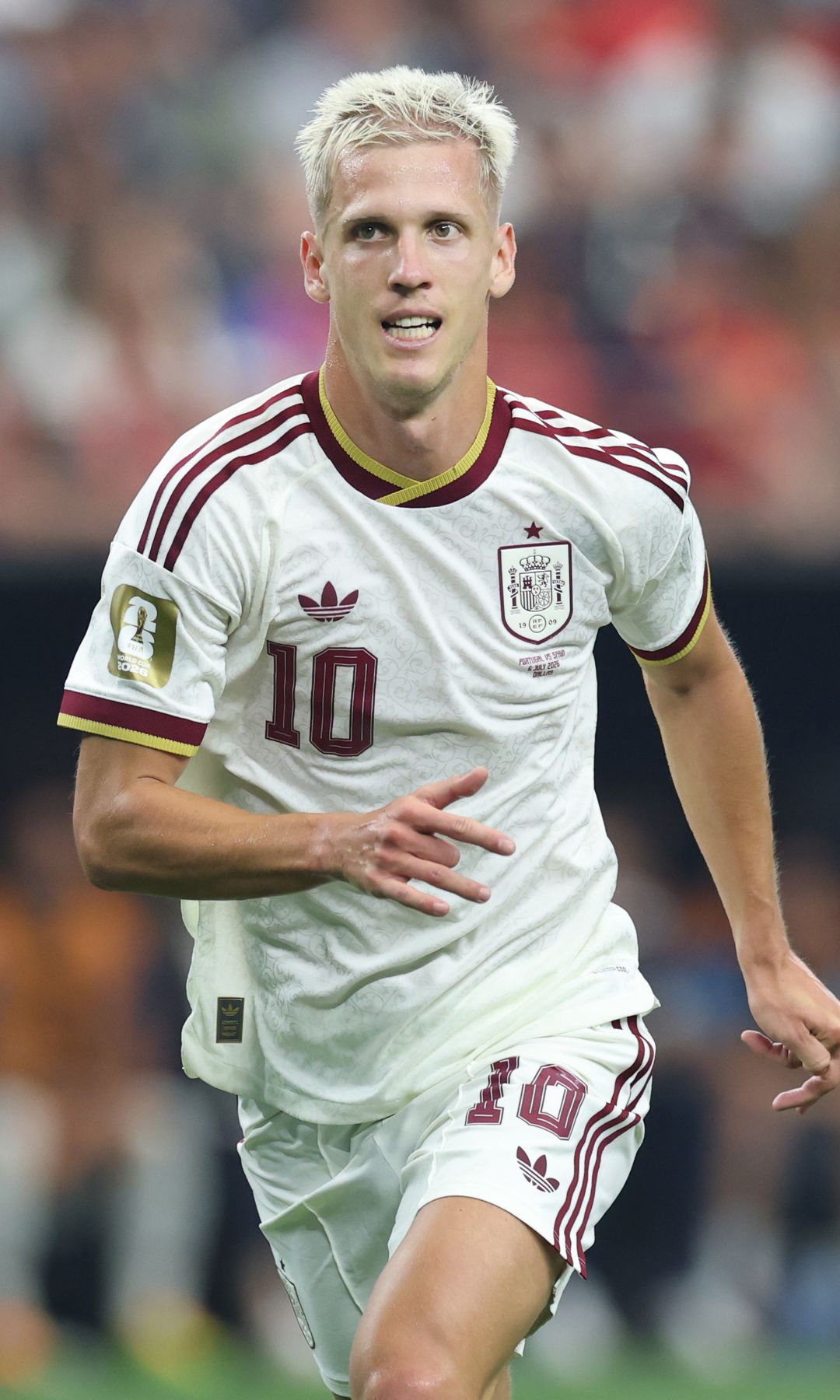 Dani Olmo jugando un partido en el Mundial 2026