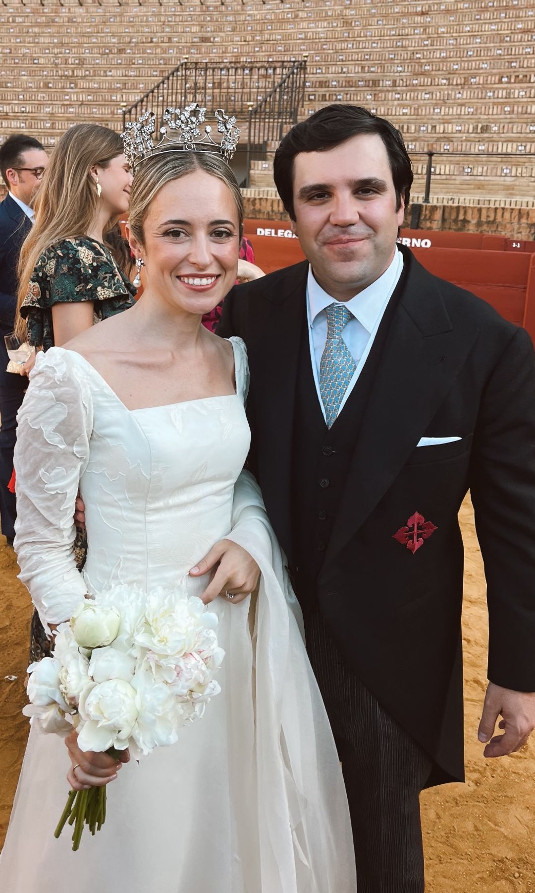 Los novios estrenando su etaoa como recién casados