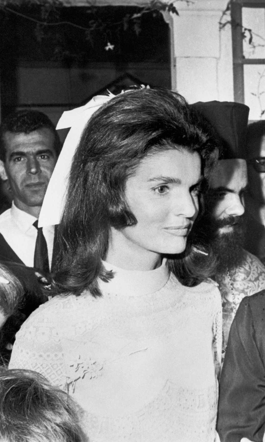 Jackie Kennedy y Aristóteles Onassis el día de su boda