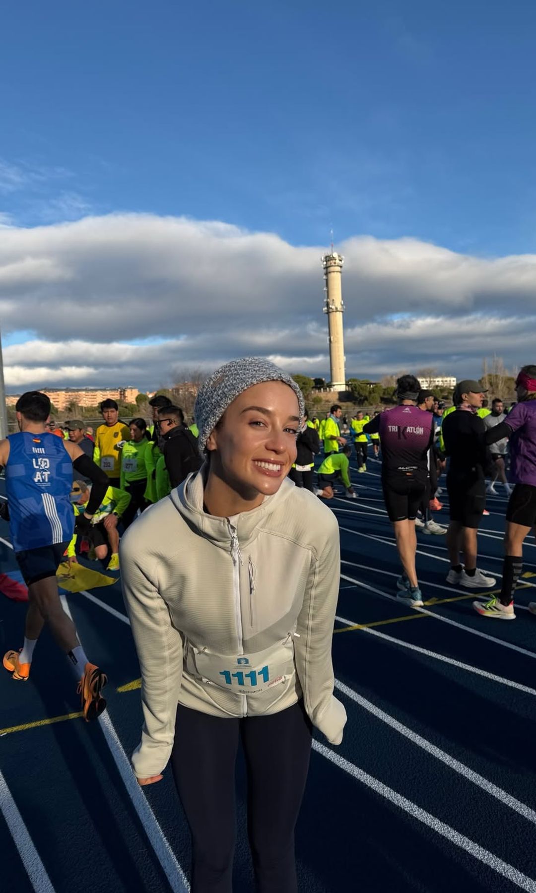 María Pedraza después de una carrera con piel radiante