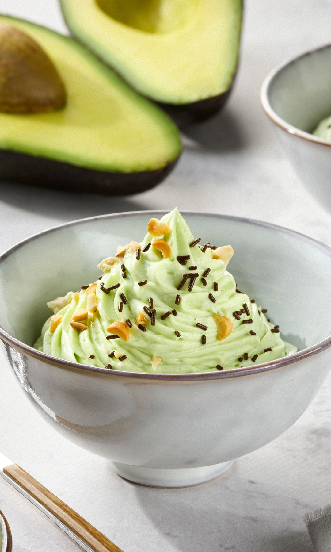 Helado soft de aguacate