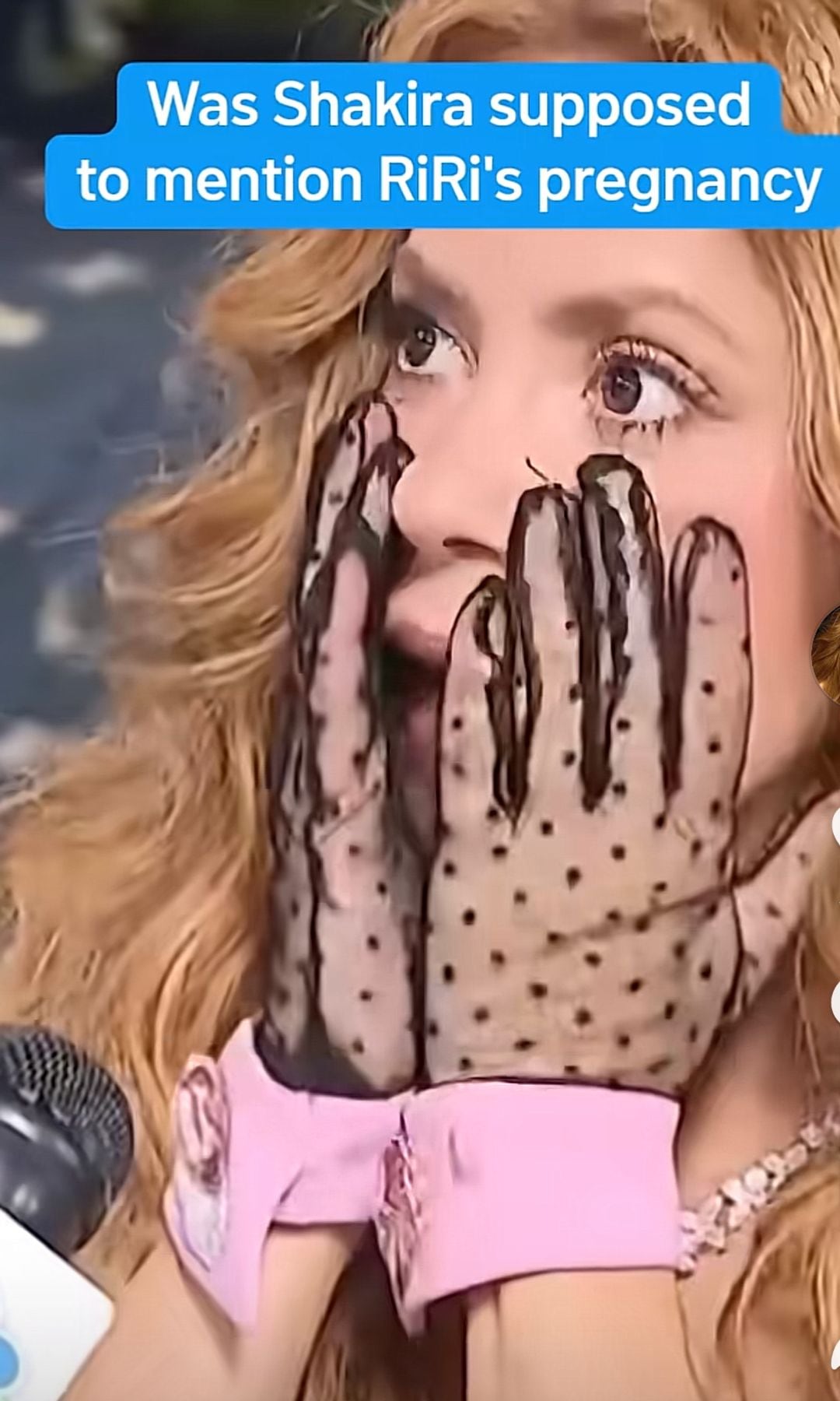 La reacción de Shakira al revelar por error el embarazo de Rihanna