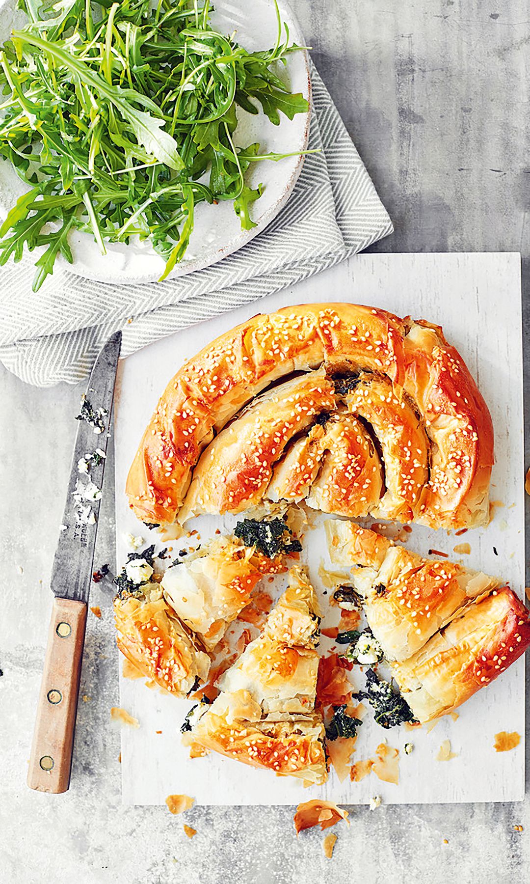 Spanakopita de espinacas