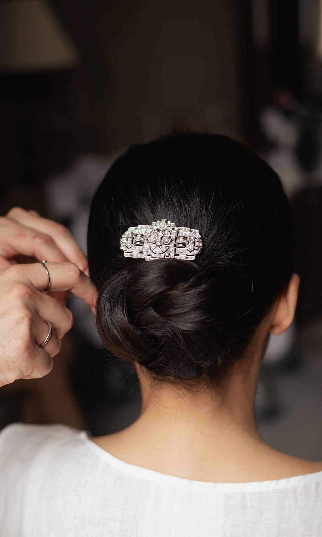 Peinado de novia moño trenzado para bodas