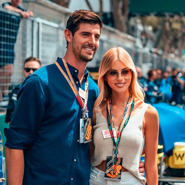 Thibaut Courtois y Mishel Gerzig