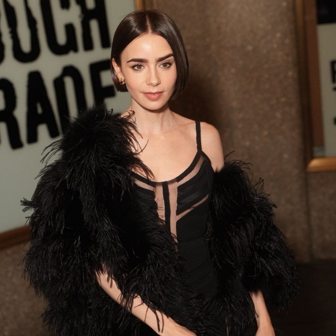 Lily Collins reaparece a una semana del estreno de 'Emily in Paris' con dos looks explosivos