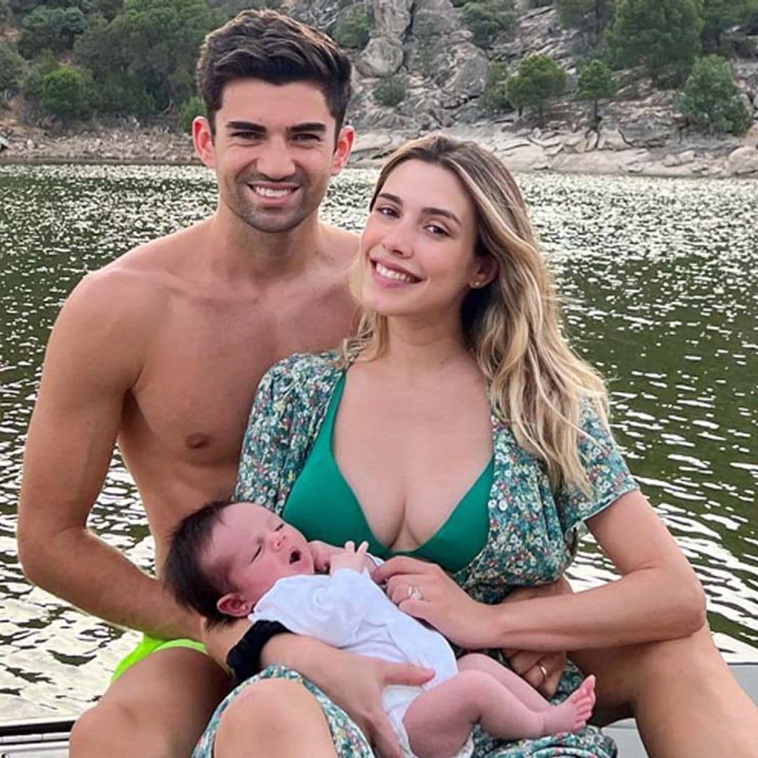 Enzo Zidane y Karen Gonçalves, exultantes durante sus primeras vacaciones como padres primerizos