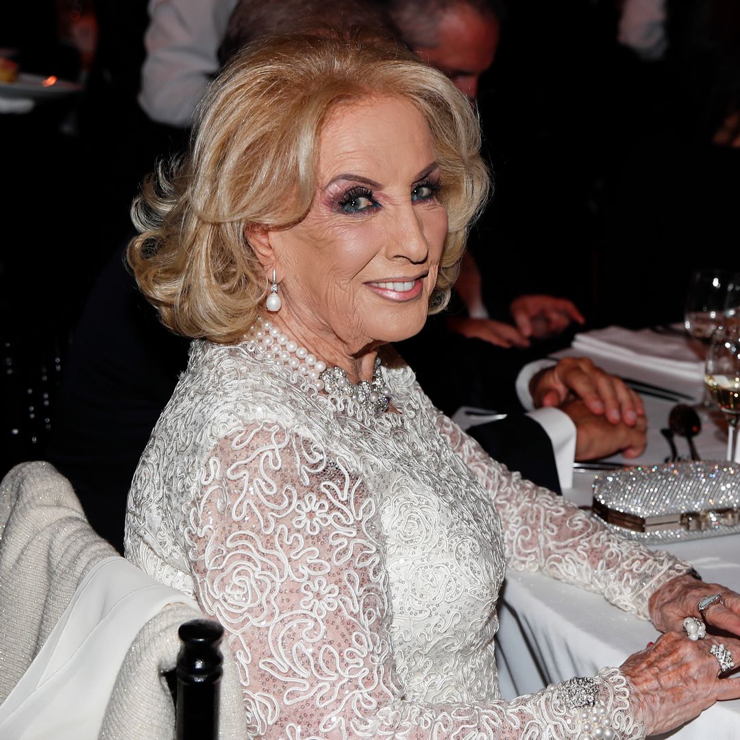 Mirtha Legrand en la cena de gala que Mauricio Macri ofreció a los reyes Felipe y Letizia en Buenos Aires el 25 de marzo de 2019