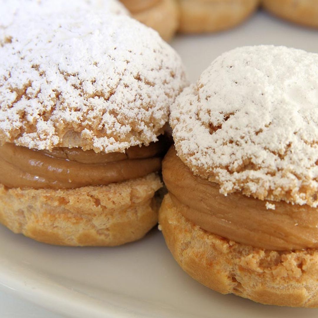 Bocaditos rellenos de crema de praliné de avellanas