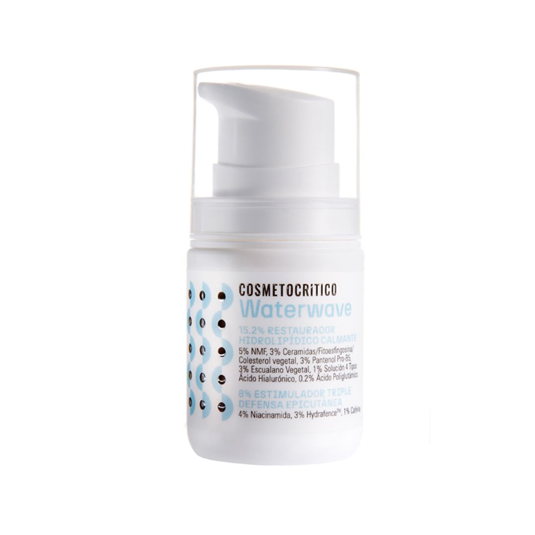 Waterwave, de Cosmetocrítico (38,90 euros). De las ceramidas al escualano vegetal o el ácido hialurónico, estimula la producción de los propios sistemas hidratantes de la piel para reforzar la barrera cutánea.