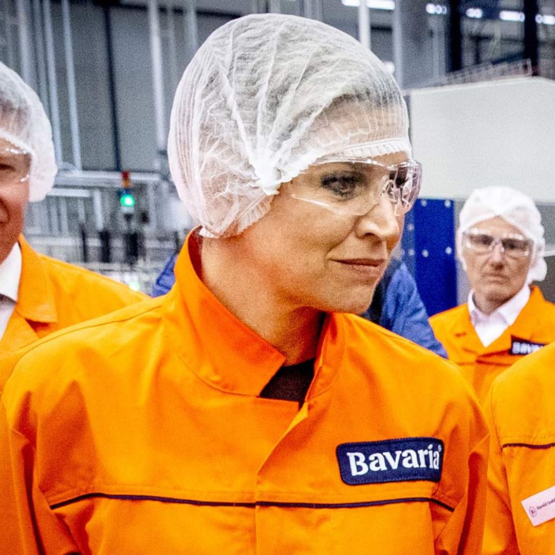 Con redecilla en el pelo y brindando con cerveza: ¡Máxima de Holanda en estado puro!