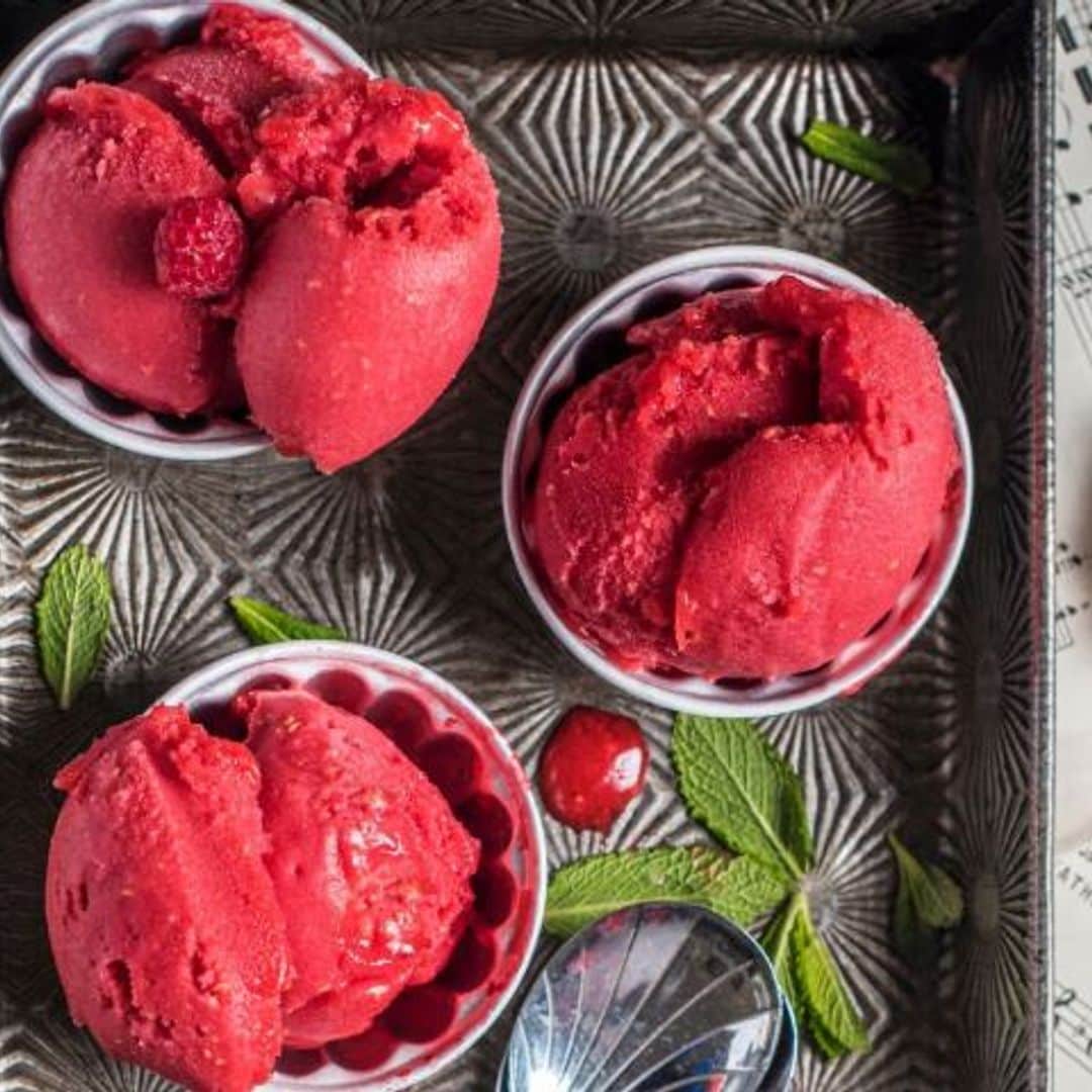 Sorbete de frambuesa