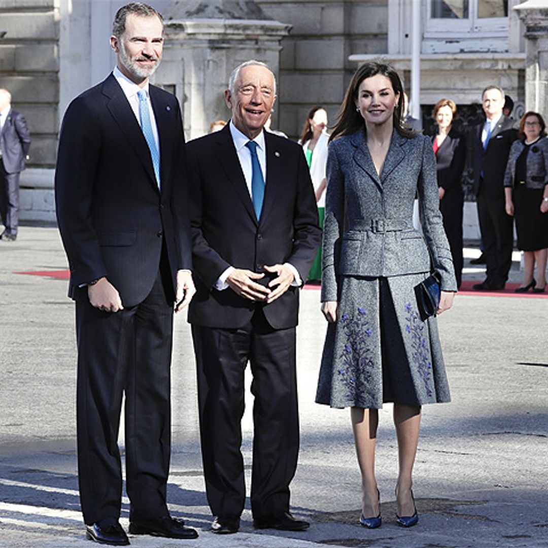 Los Reyes reciben al Presidente de Portugal, que inicia una visita de Estado a España